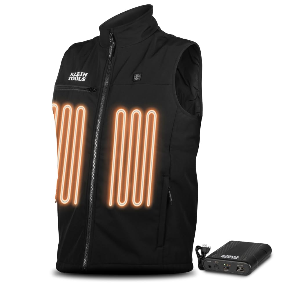 Klein Tools Lightweight Heated Vest, Black, Large