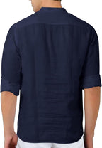 Zartha MenS Regular Fit Solid Pattern Cotton Polyester Blend Kurta With Spread Collar Long Sleeve And Standard Length | Shirt F