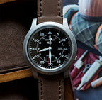 BARTON WATCH BANDS Quick Release Top Grain Leather Watch Band Strap, Saddle Leather/Saddle Stitching (Black Buckle), 22mm