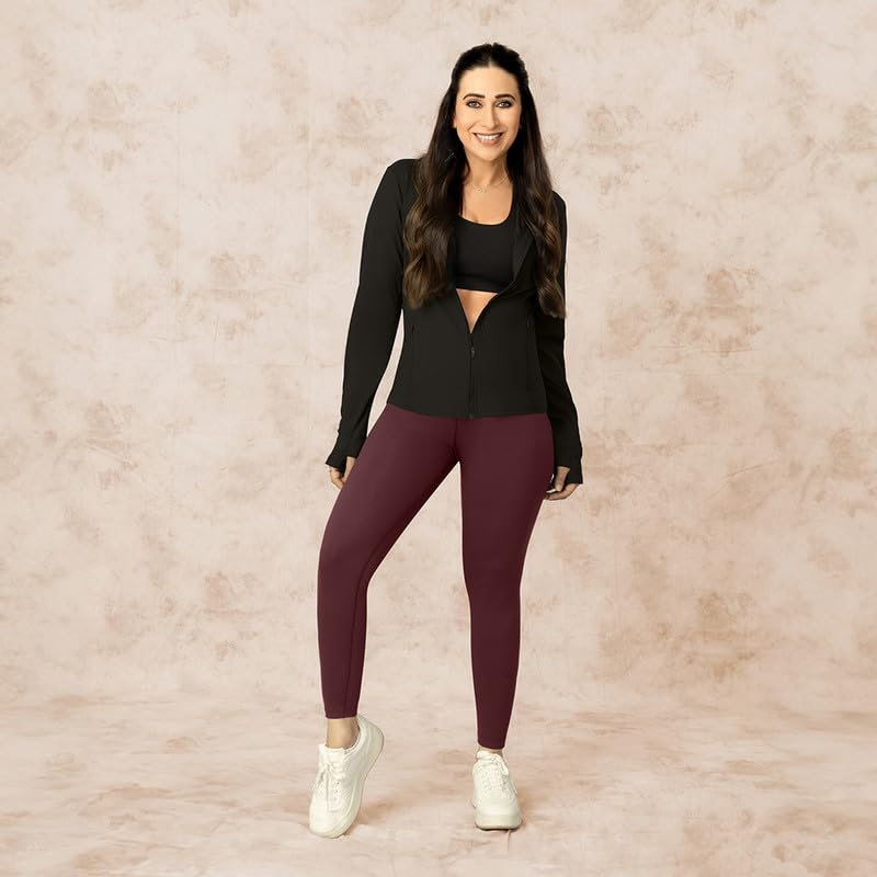 BlissClub The Ultimate Leggings Lite, Ankle Length Tights for Women for Gym, Yoga and Workout with High Waist,Regular Variant