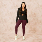 BlissClub The Ultimate Leggings Lite, Ankle Length Tights for Women for Gym, Yoga and Workout with High Waist,Regular Variant