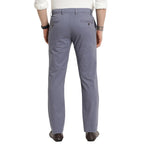 Turtle Men Cotton Stretch Ultra Slim Fit Steel Grey Casual Trouser