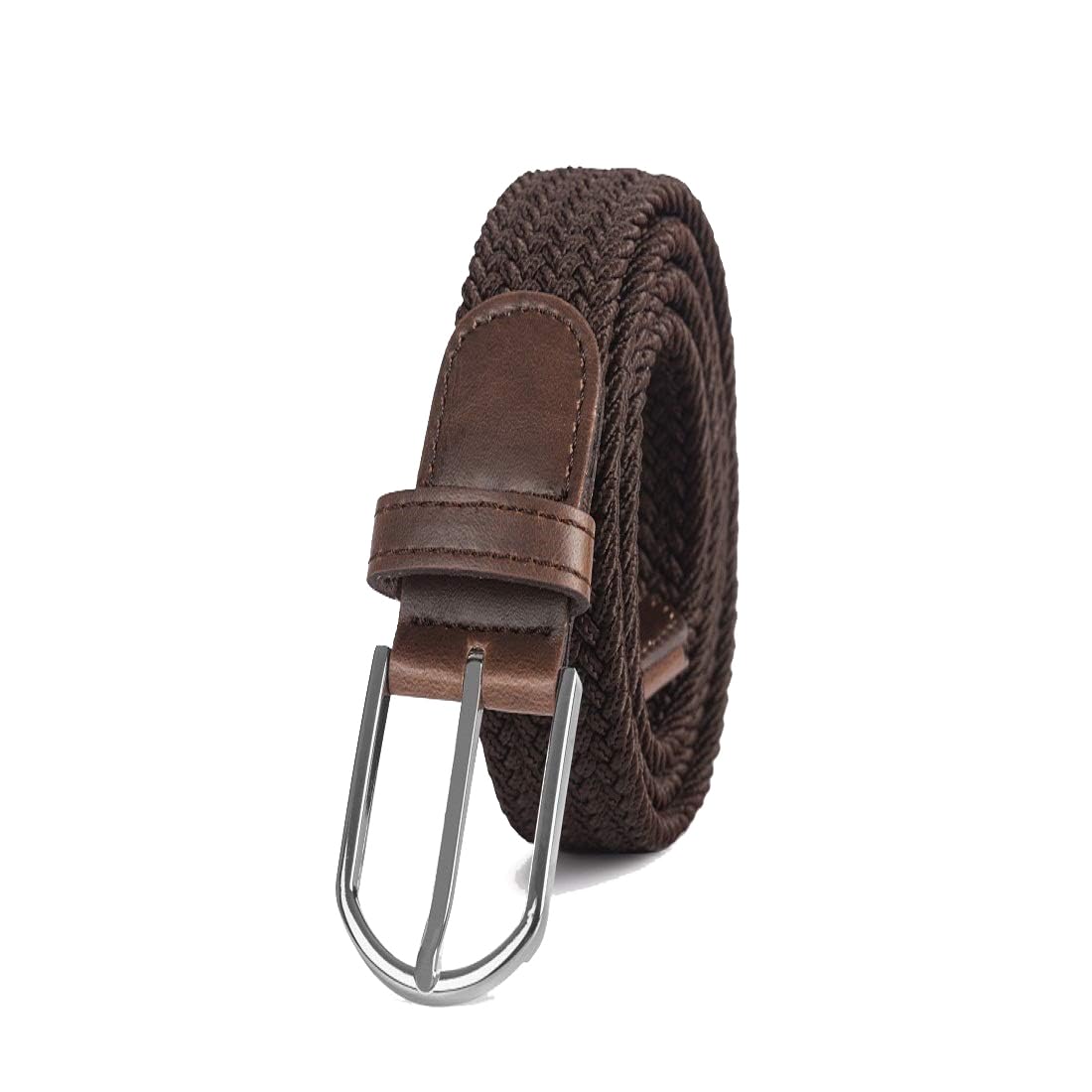Braided Belts, Elastic Woven Canvas Fabric, Stretchy Material Blend For Fit, Flexibility And Strength, Gift Accessory In Multi C 28-31