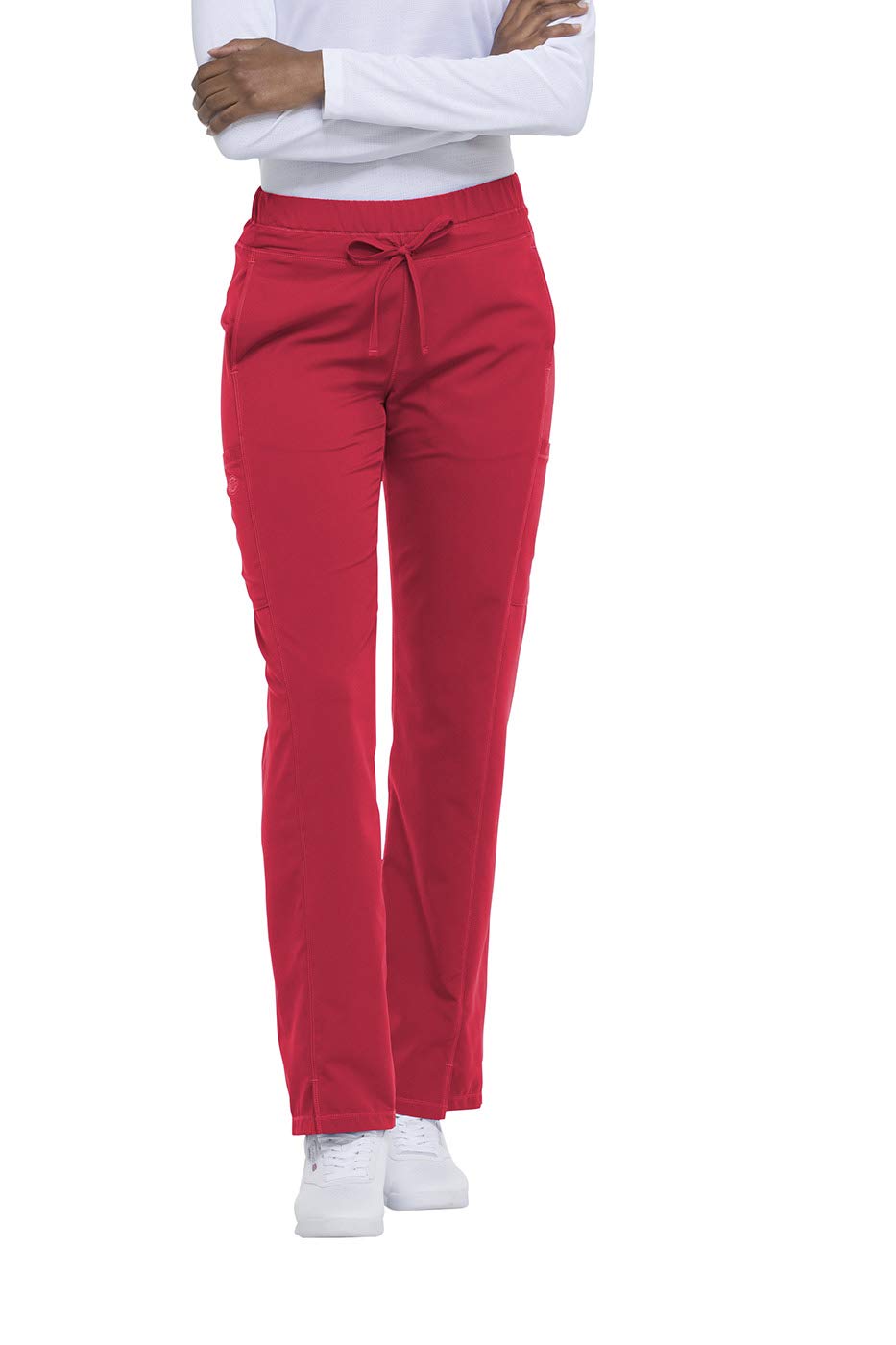 Dynamix Scrubs for Women, Drawstring Cargo Pants for Women Plus Size DK130T, 2XL Tall, Red