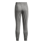 Under Armour Womens Rival Fleece Joggers, (025) Castlerock Light Heather / / White, Large