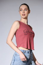 Leriya Fashion Tops For Women | Ribbed Blessed Printed Western Sleeveless Regular Fit Tank Crop Tops For Girls | Casual | Colleg