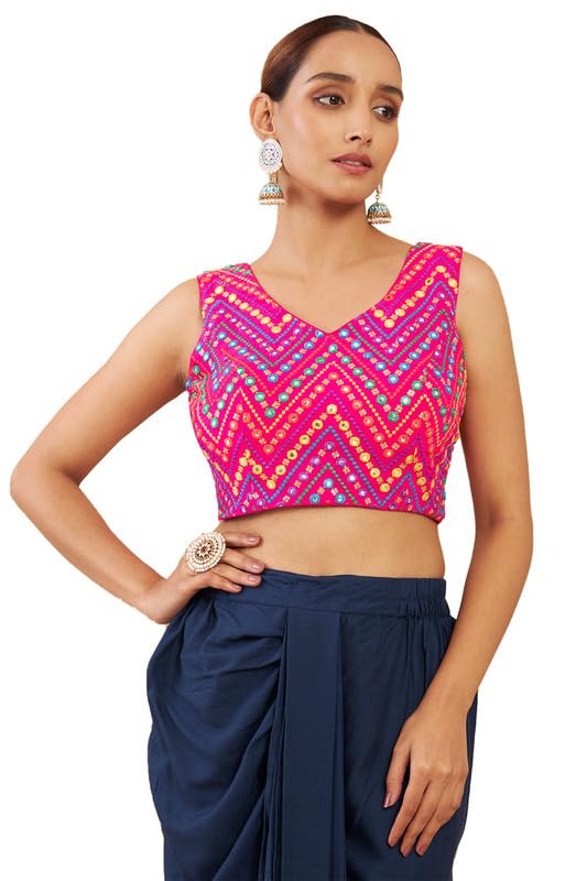 Soch Women Georgette Blouse with Embroidery and Sequins