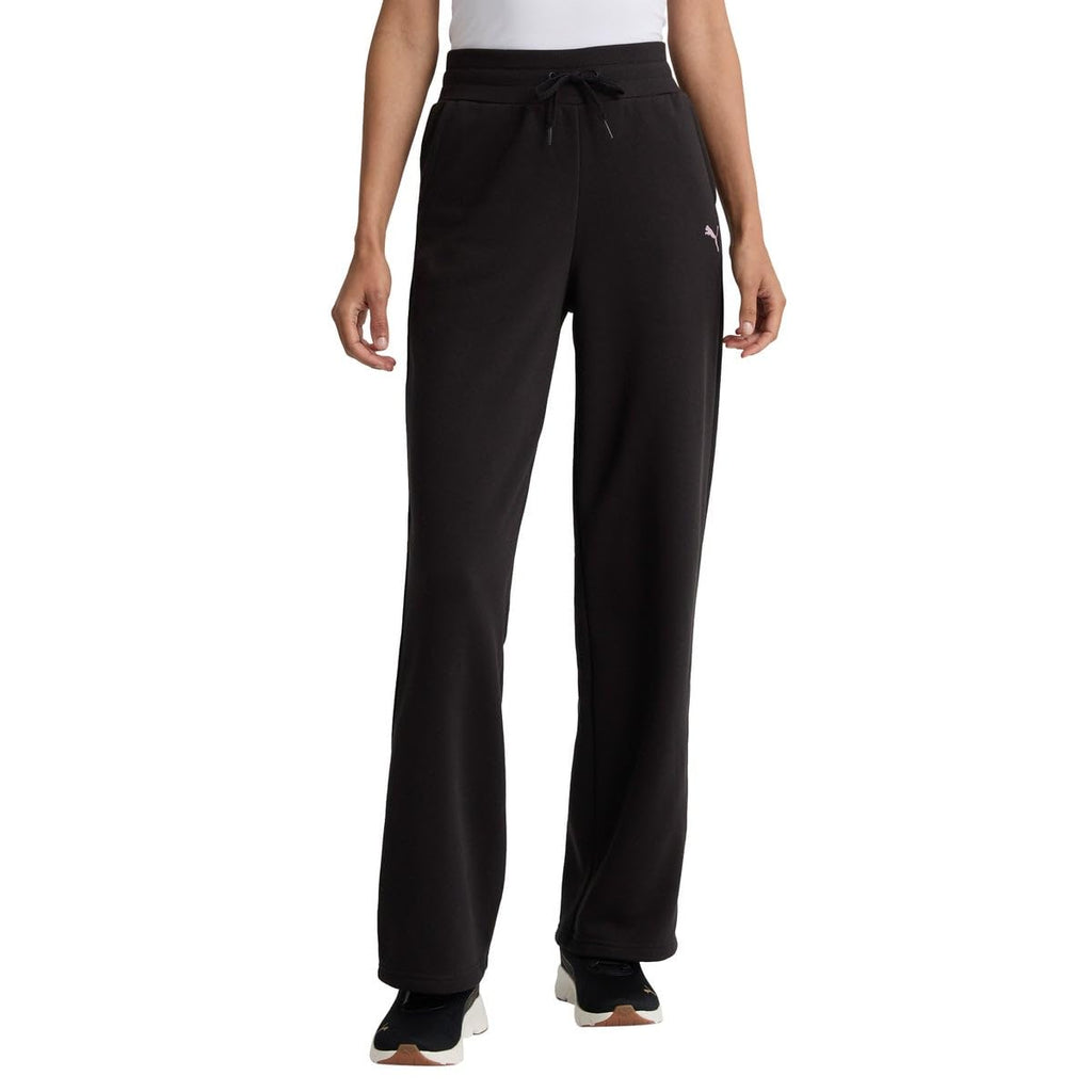 PUMA Women's Fleece Sweat Pants for Women's Straight Legs Winter Sweatpants (US, Alpha, Large, Regular, Regular, Black)