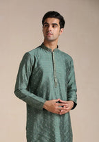 Manyavar Kurta Set For Men, Full Sleeves Mandarin Collar Ethnic Kurta Set For Engagement, Wedding & Party Blended Viscose