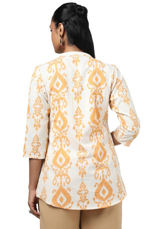 Soch Womens Beige Cotton Flex Ethnic Motifs Tunic