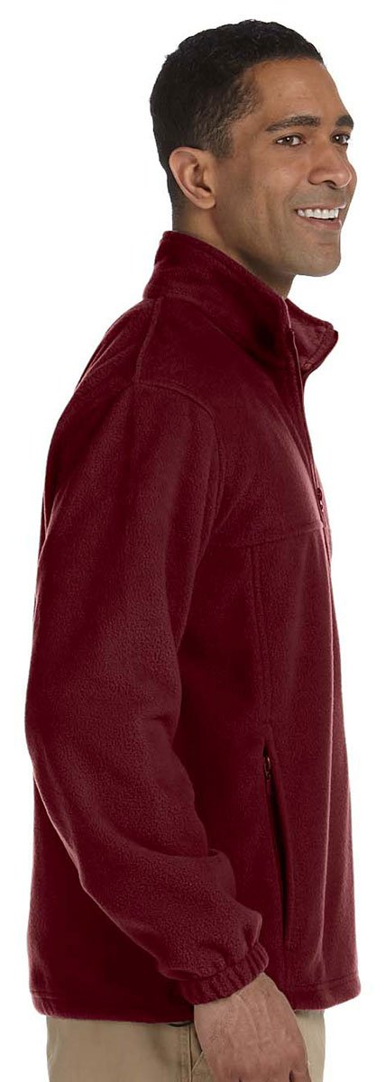 Mens 8 oz Full-Zip Fleece - BLAcK - 5XL(D0102H76U4J)