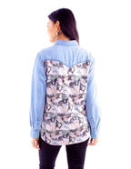 HORSE PRINT DENIM TOP