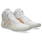 ASICS Men's Snapdown 4 Wrestling Shoes, 12, White/Pure Gold