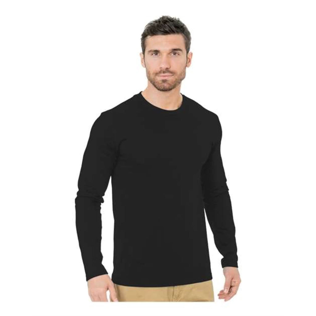 Bayside BA9550 Unisex Fine Jersey Long-Sleeve Crew T-Shirt