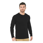 Bayside BA9550 Unisex Fine Jersey Long-Sleeve Crew T-Shirt