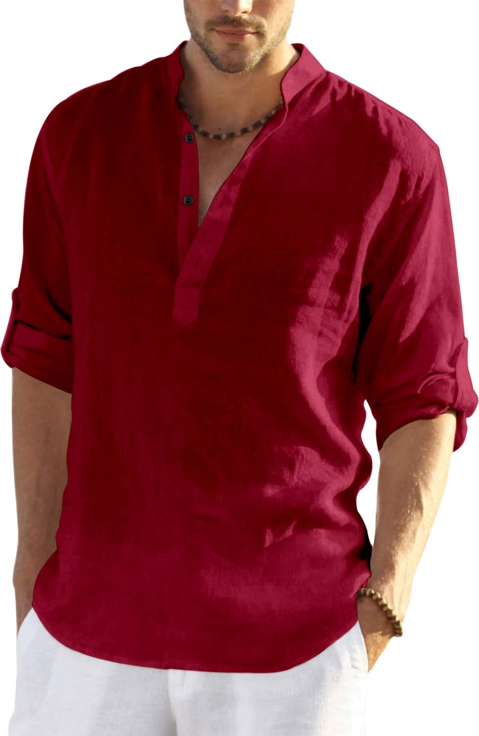 Zartha MenS Regular Fit Solid Pattern Cotton Polyester Blend Kurta With Spread Collar Long Sleeve And Standard Length | Shirt F
