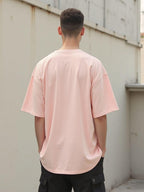 Nobero MenS Solid Oversized Fit T-Shirt (1M-Twrt-C0723_Blush