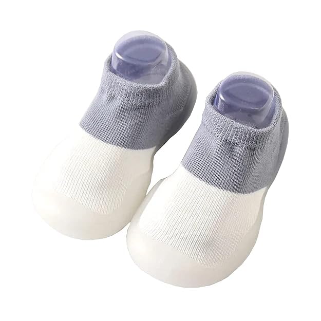 Shrbi Cotton Shoes Socks For New Born Baby, Toddlers, Kids  Unisex Design, Anti Slippery, Soft, Breathable Baby Girls, Boys For 23-28