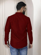 Tee Projekt Mens Long Sleeve Button Down Shirt for Men Collared Casual Formal Soild Shirt