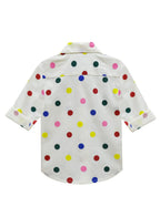 A.T.U.N. (ALL THINGS UBER NICE) Boys Printed Full Sleeve Collar Neck Casual Shirt Cream