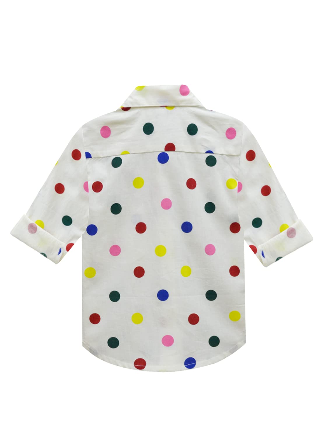 A.T.U.N. (ALL THINGS UBER NICE) Boys Printed Full Sleeve Collar Neck Casual Shirt Cream