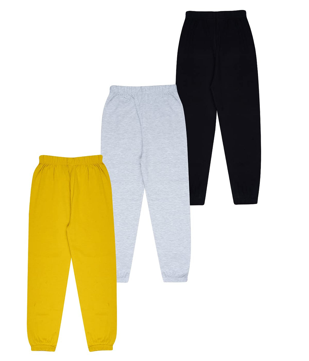 KYDA KIDS 100% Girls Cotton Printed Track Pants (Pack of 3)