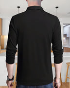 Noble Monk MenS Polo Neck Full Sleeves Solid T-Shirt