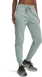 Under Armour Women's Standard Rival Fleece Joggers, Silica Green/White