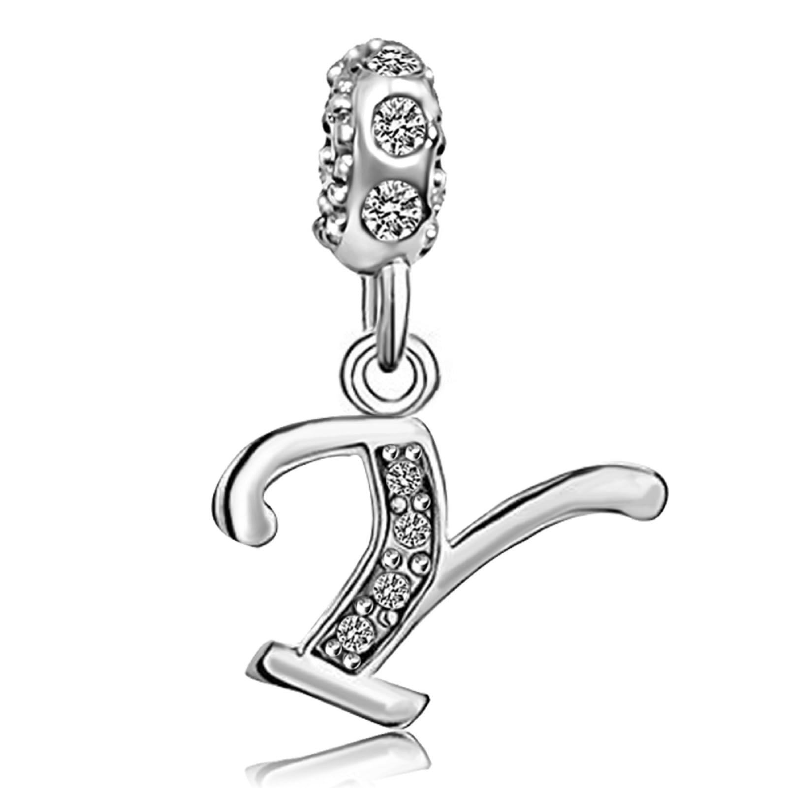 JMQJewelry Wife Love Husband Y Letter Initials Y Alphabet Birthstone Dangle Mom Sister Halloween Thanksgiving Christmas Compatib