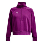 Under Armour womens Rival Fleece Half Zip, (573) Mystic Magenta / / White, 3X