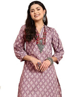 LookMark Womens Trendy Printed Cotton Blend Straight Kurta and Afghani Pant Set Perfect For Casual and Office Wear (AZ-LM-OG-KS