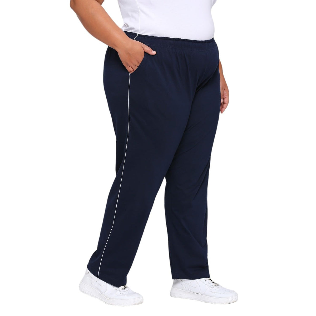 Vaishvik Women Oversize Sweatpants 8Xl 58 60 Yoga Walk Run Gym Casual Dark Blue 8