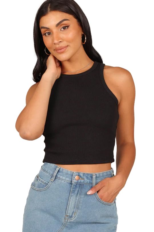 Toochki Top for Women | Spandex | Crop | Black | Short | Tops for Jeans for Women | Pack of 2 Combo