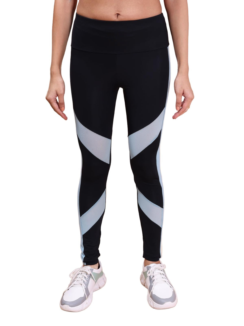 Rupa Colors Womens PLAYSURE Dry FIT Activewear Leggings | Stretchable Warp Knit Fabric | Breathable Mesh Self-Folding Waistband 