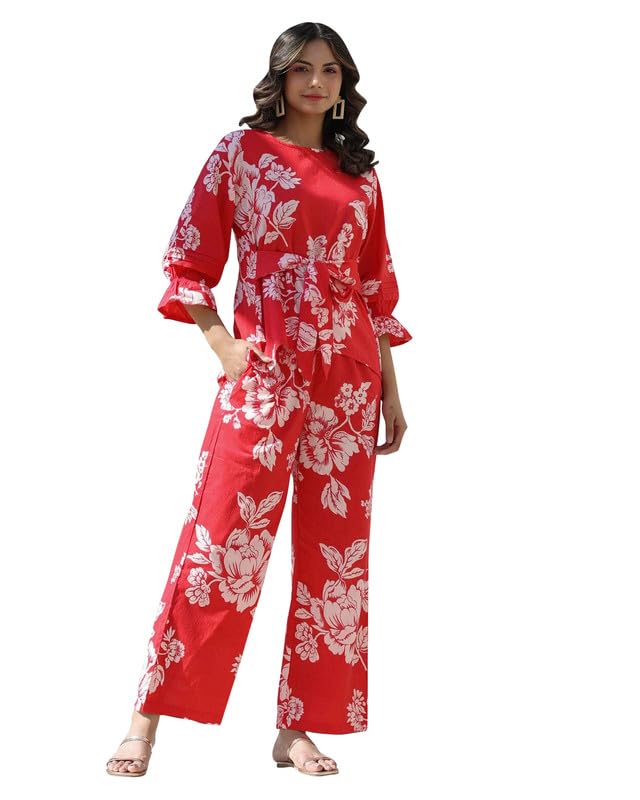 I Enterprise Women'S Polyester Tunic Knee-Length Dress (Y1_Inco-009_Red