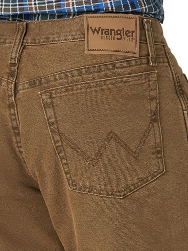 Wrangler Men's Rugged Wear Woodland Thermal Jean ,Night Brown,38x32