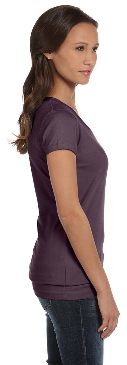 Ladies Jersey Short-Sleeve V-Neck T-Shirt - DARK gRY HEATHER - S(D0102H7WIS8)