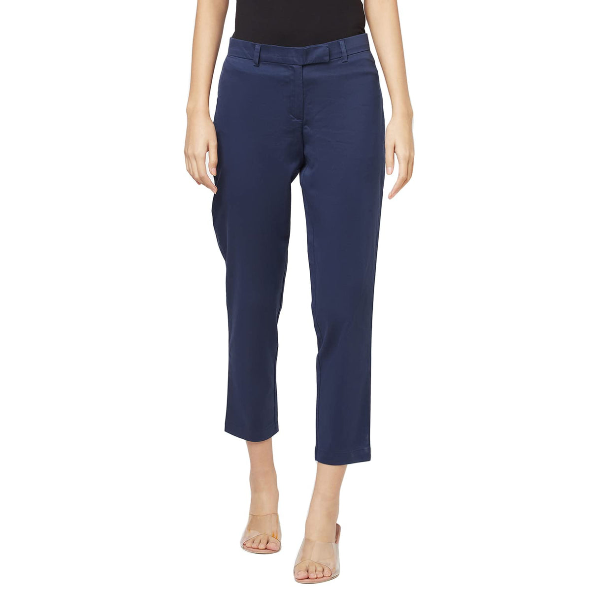 Fabindia WomenS Slim Pants Dark Blue_S