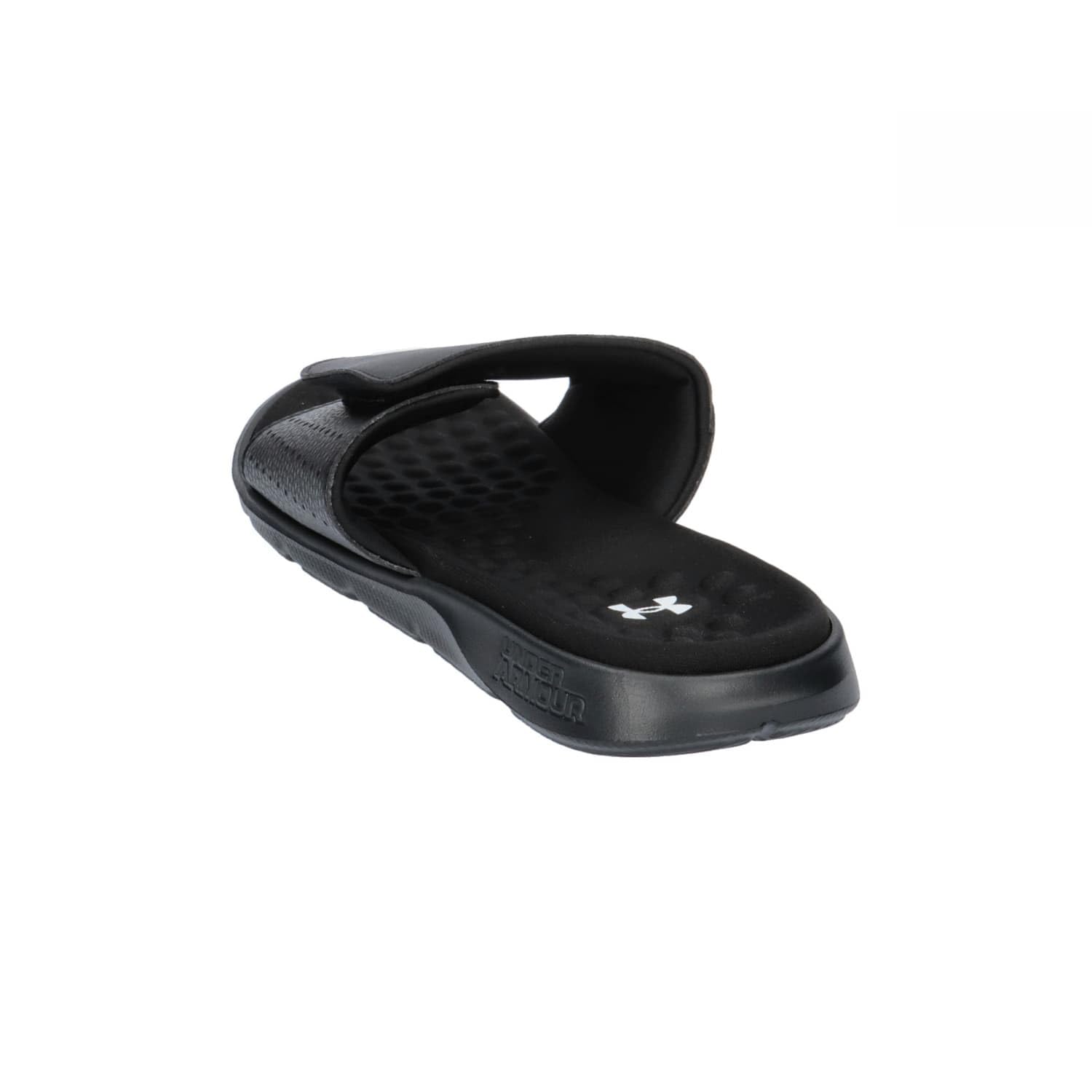 Under Armour Men's Ignite Pro Slide, (001) Black/Black/White, 15, US