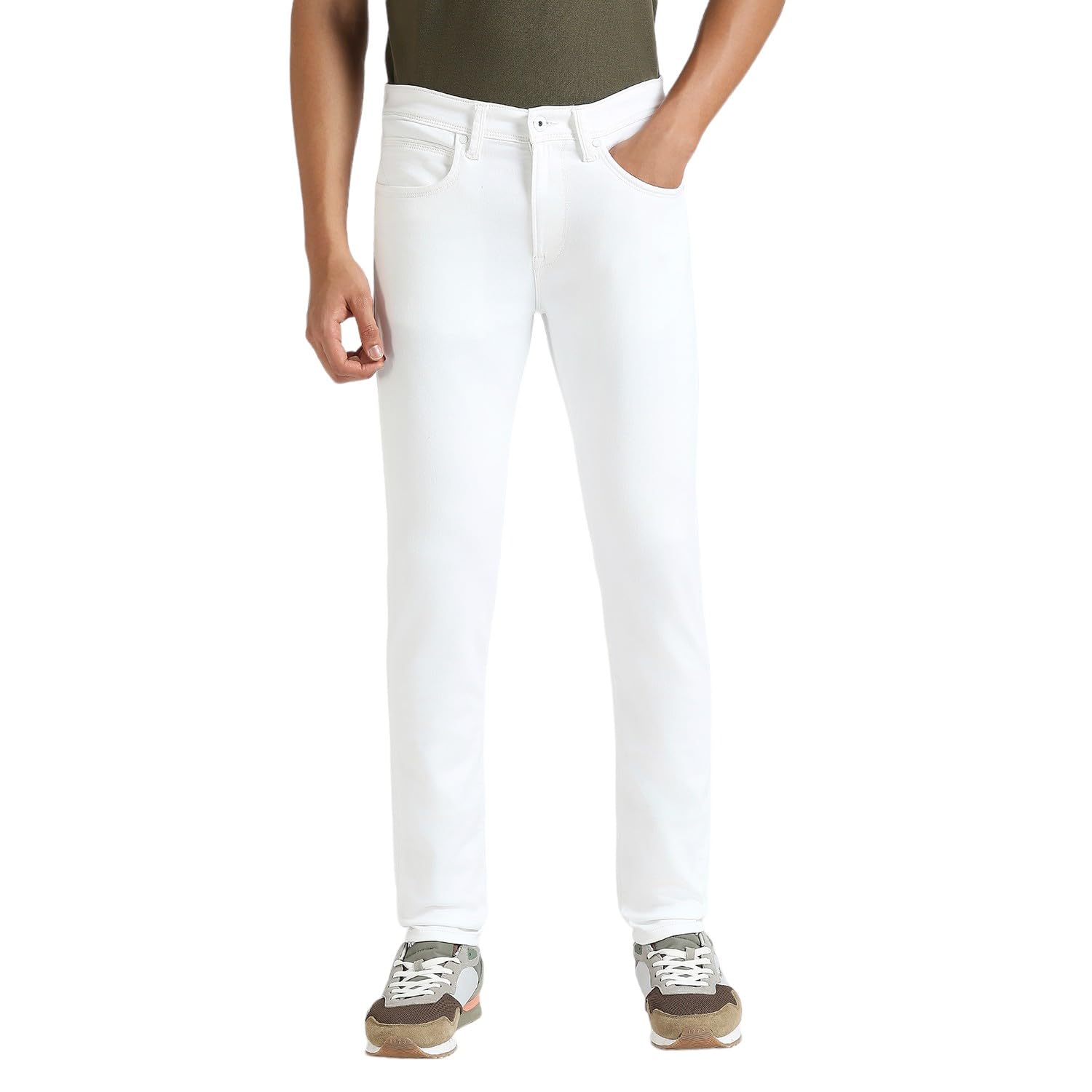 Chinox White Mid Waist Gymindigo Jeans