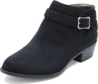 LifeStride womens Adriana Ankle Bootie, Black Micro, 10 Wide US
