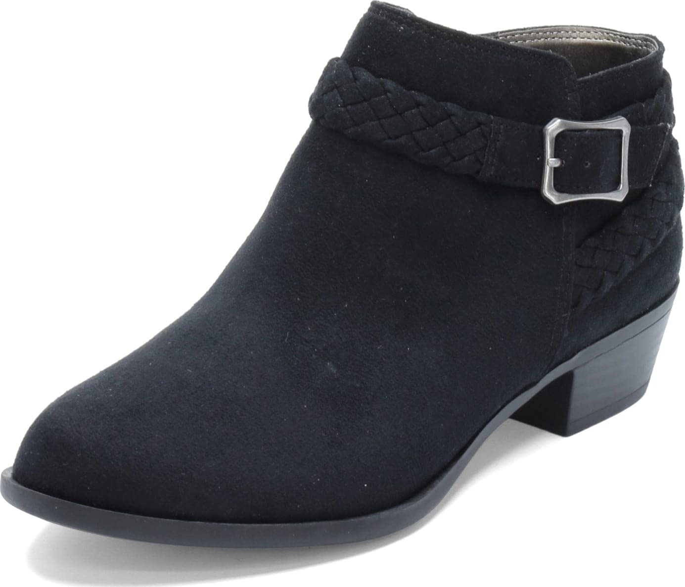 LifeStride womens Adriana Ankle Bootie, Black Micro, 10 Wide US