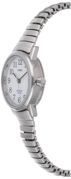 Timex Women's T2H371 Quartz Easy Reader Watch with White Dial Analogue Display and Silver Stainless Steel Bracelet Women's