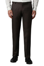 Louis Philippe Men Mid Rise Regular Work Utility Pants (Lptfmrgbf33009_Brown, 36)