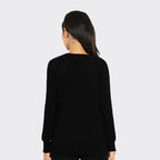 BlissClub at-Ease CottonKnit Top | 100% Cotton top| Breathable | Ventilation Panels | Full Sleeves | Pointelle top