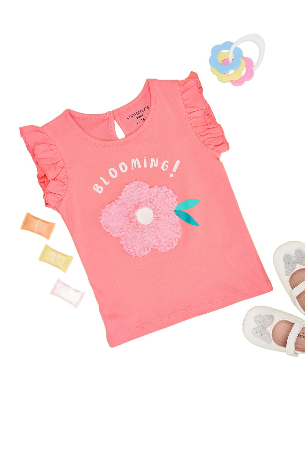 Pantaloons Baby Baby Girls Regular Fit TShirt (110153711005_Plumeria 18-24