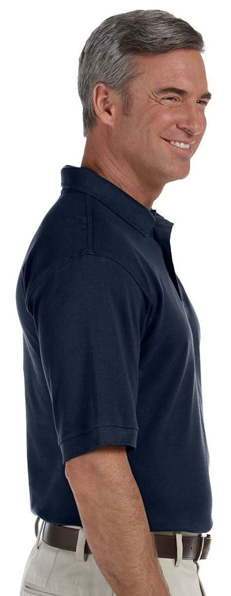 Mens Tall 6 oz Ringspun cotton Piqu Short-Sleeve Polo - BLAcK - XLT(D0102H7NBJ2)