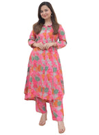 Leriya Fashion Rayon Ethnic Co Ord Set For Women Kurta Set For Women | 2 Piece Kurta Set | Kurta & Pant For Women (Medium, Pink)