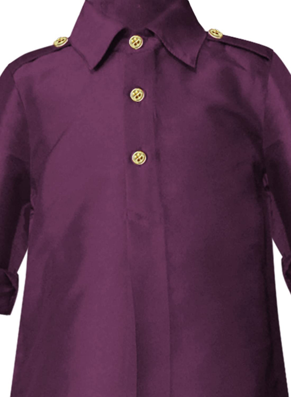 A.T.U.N. (ALL THINGS UBER NICE) Boy's Polyester Solid Full Sleeve Pathani Suit Set | Kurta and Pyjama Set | Ethnic Clothing Set for Festival and Special Occasion | 2 Piece Set