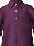 A.T.U.N. (ALL THINGS UBER NICE) Boy's Polyester Solid Full Sleeve Pathani Suit Set | Kurta and Pyjama Set | Ethnic Clothing Set for Festival and Special Occasion | 2 Piece Set